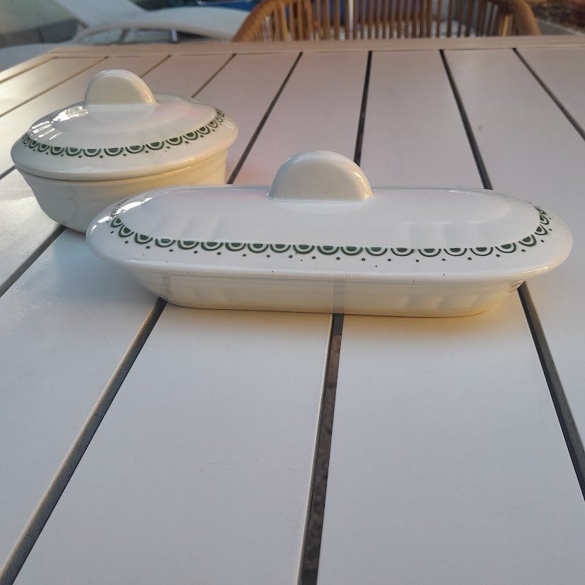 Vintage keramiek badkamer accessoires., Ophalen of Verzenden