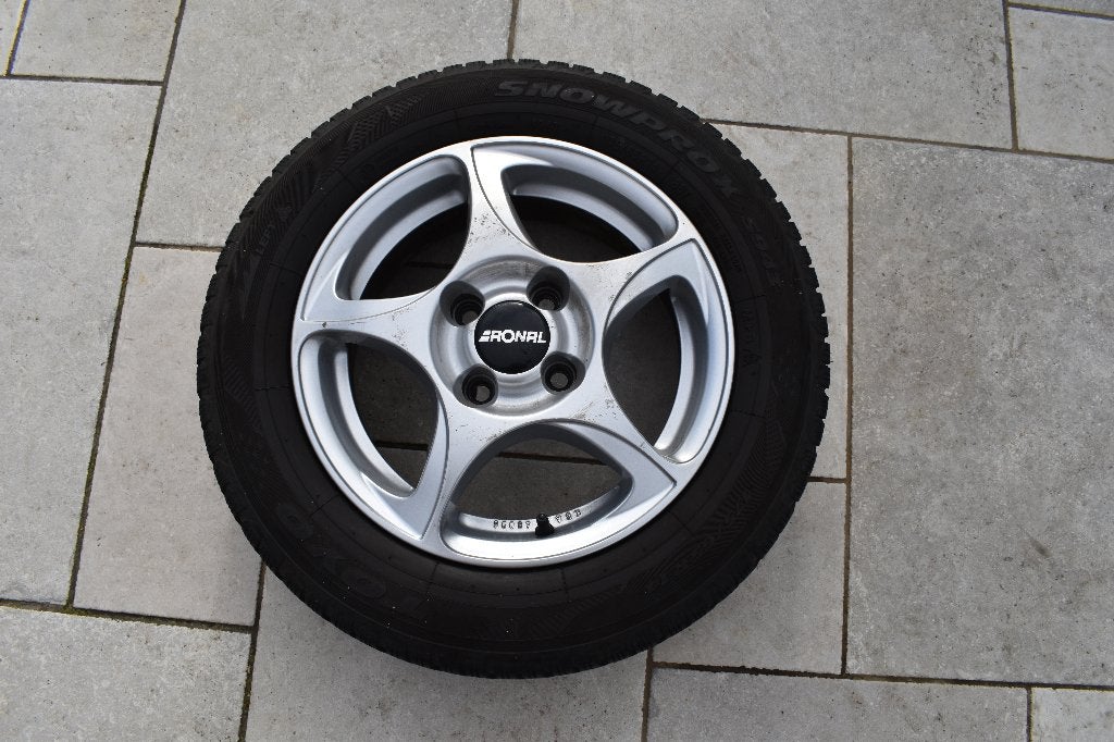 4 Pneus hiver jantes alu 175/65R14, Autos : Pièces & Accessoires, 14 pouces, Pneus et Jantes, Pneus hiver, 175 mm