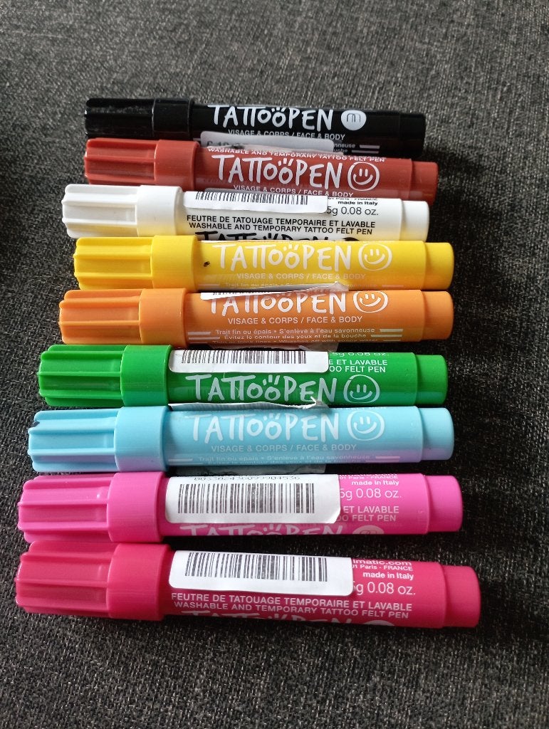 set 9 tattoopennen NAILMATIC NIEUW, Kinderen en Baby's, Speelgoed | Educatief en Creatief, Ophalen of Verzenden, Nieuw, Knutselen