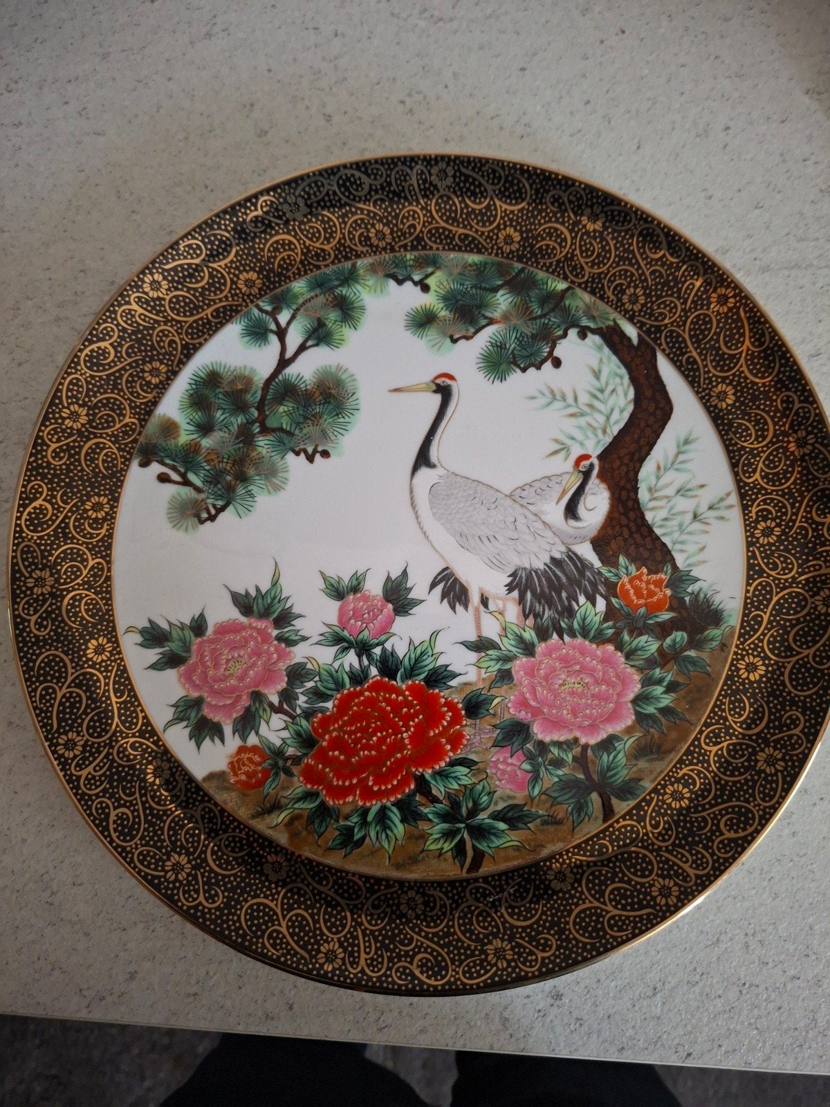 Prachtig Vintage Japans Porseleinen Bord – Eiwa Kinsei (26,5, Antiek en Kunst, Ophalen