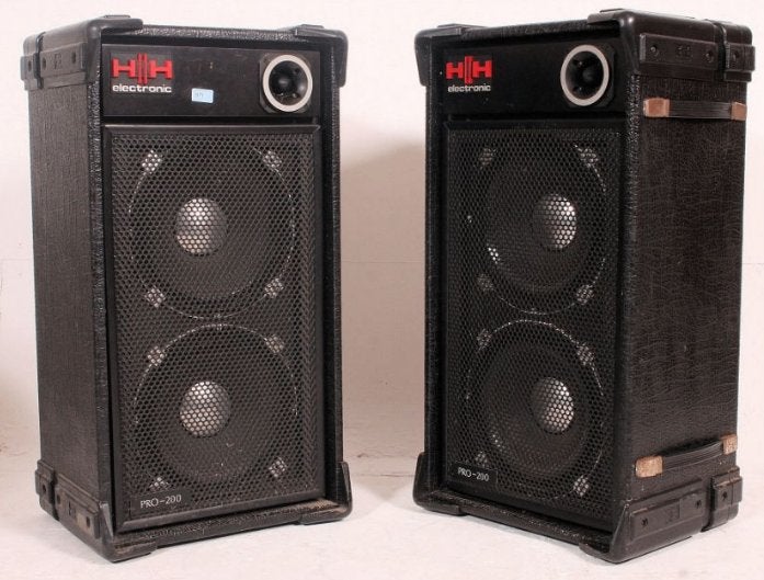 HH 200 PRO Enceintes avec 2x 12" + Tweeter HF la paire, Enlèvement, Utilisé, 120 watts ou plus, Haut-parleurs Frontaux, Arrière ou Stéréo