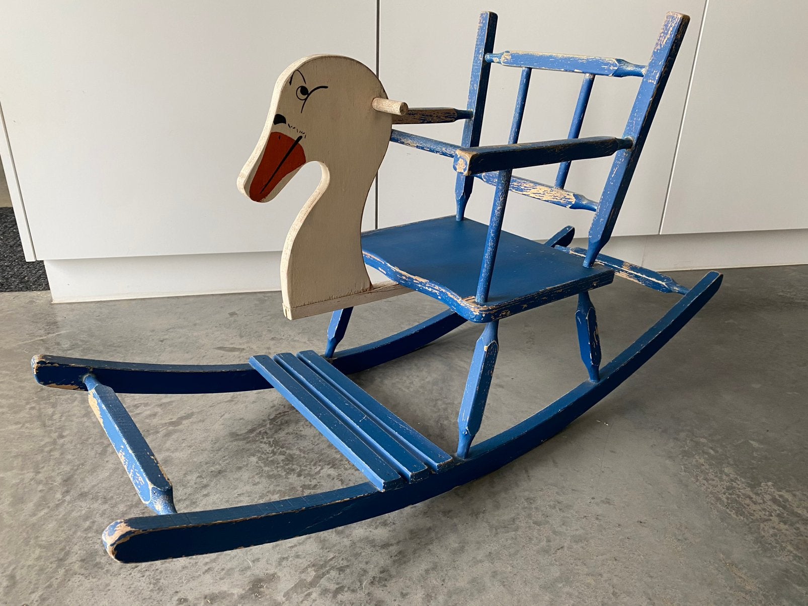 Schommelstoel vintage eend, Ophalen, Gebruikt
