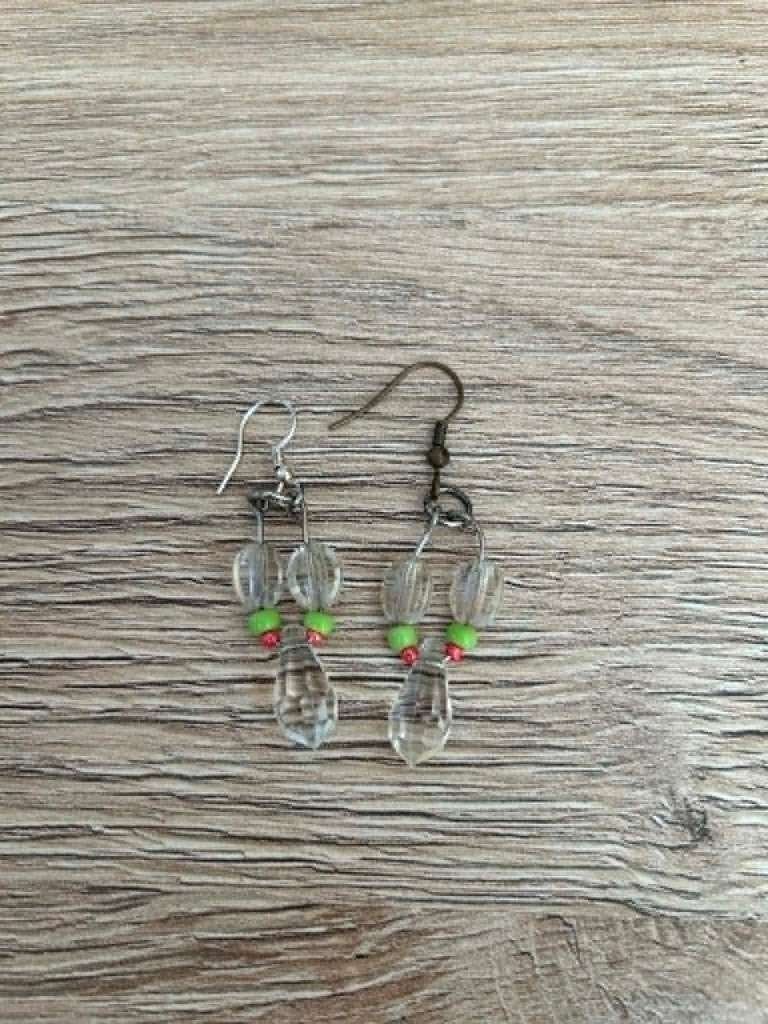 Boucle d’oreille transparente, Bijoux, Sacs & Beauté, Boucles d'oreilles, Enlèvement, Utilisé, Autres couleurs, Pendantes