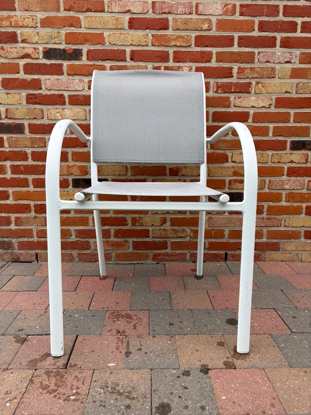 Buitenstoelen 4 stuks, Tuin en Terras, Ophalen, Zo goed als nieuw, Aluminium, Stapelbaar