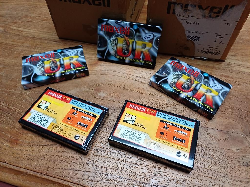 Maxell UR cassettes, Cd's en Dvd's, Cassettebandjes, Ophalen, Overige genres, Origineel, Nieuw in verpakking