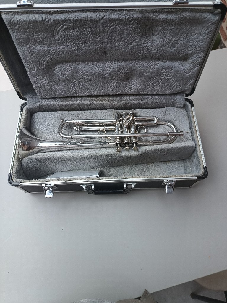 trompet, Muziek en Instrumenten, Ophalen, Gebruikt, Trompet in si bemol, Met koffer