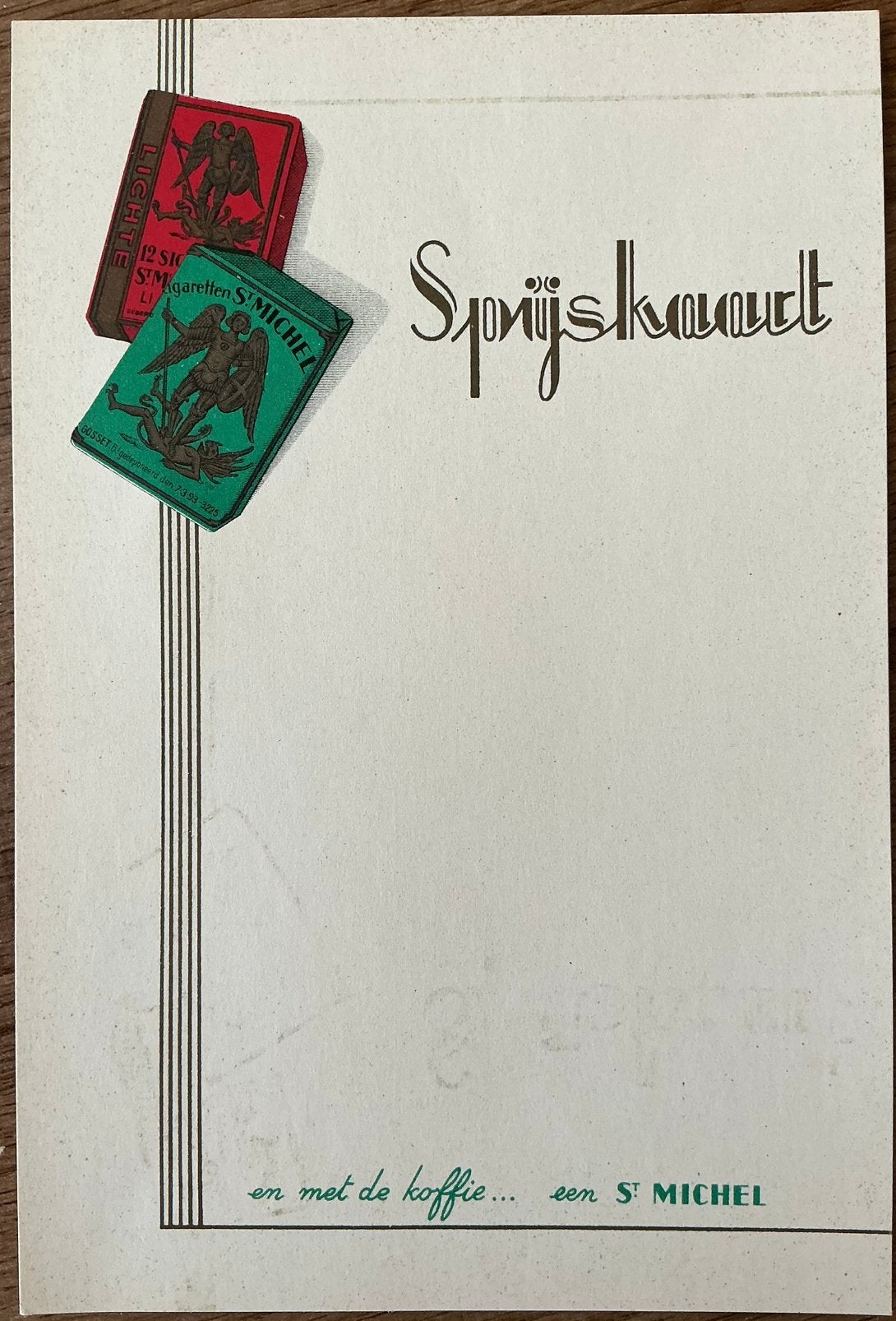 Saint-Michel/ancien menu, Enlèvement ou Envoi, Comme neuf, Autres types