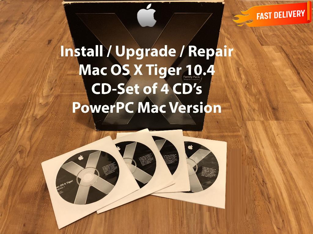 Installeer Mac OS X Tiger 10.4 via CD, 4 CD's, PowerPC G4 G5, Computers en Software, Verzenden, Nieuw, MacOS