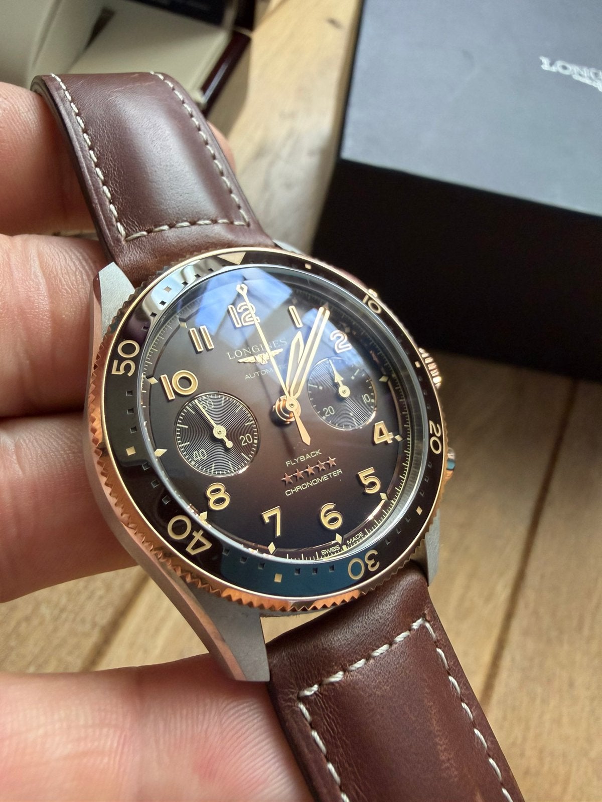 Longines spriti fly back, Enlèvement ou Envoi, Comme neuf
