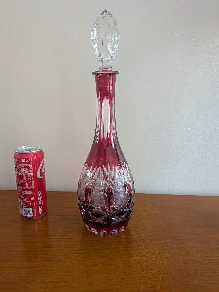 Carafe en cristal rouge, Enlèvement ou Envoi