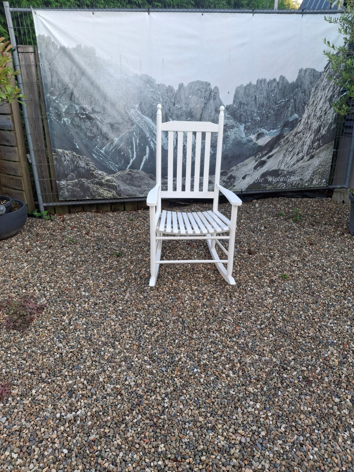 schommelstoel, Huis en Inrichting, Stoelen, Ophalen, Gebruikt, Wit, Landelijk