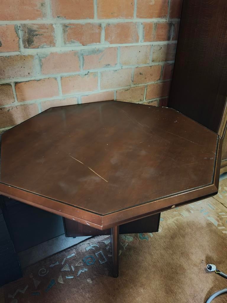 Eettafel achthoekig, Huis en Inrichting, Tafels | Eettafels, Ophalen, Gebruikt, Overige vormen, 100 tot 150 cm