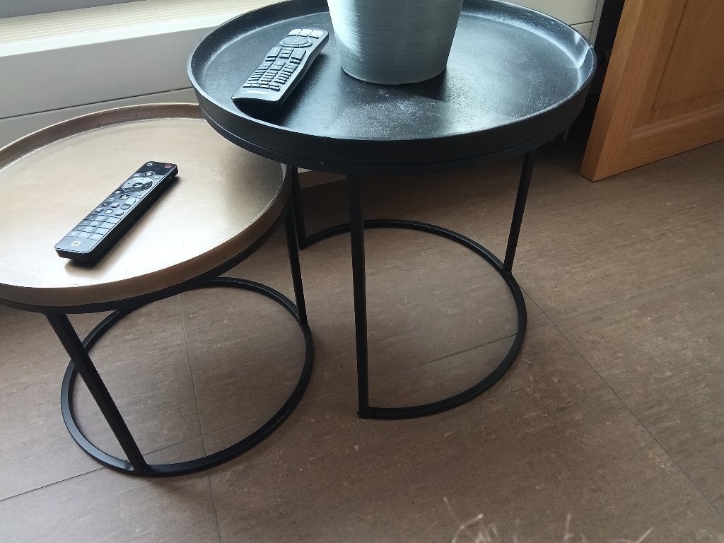 Bijzettafeltjes, Maison & Meubles, Rond, Moins de 55 cm, Comme neuf, Enlèvement