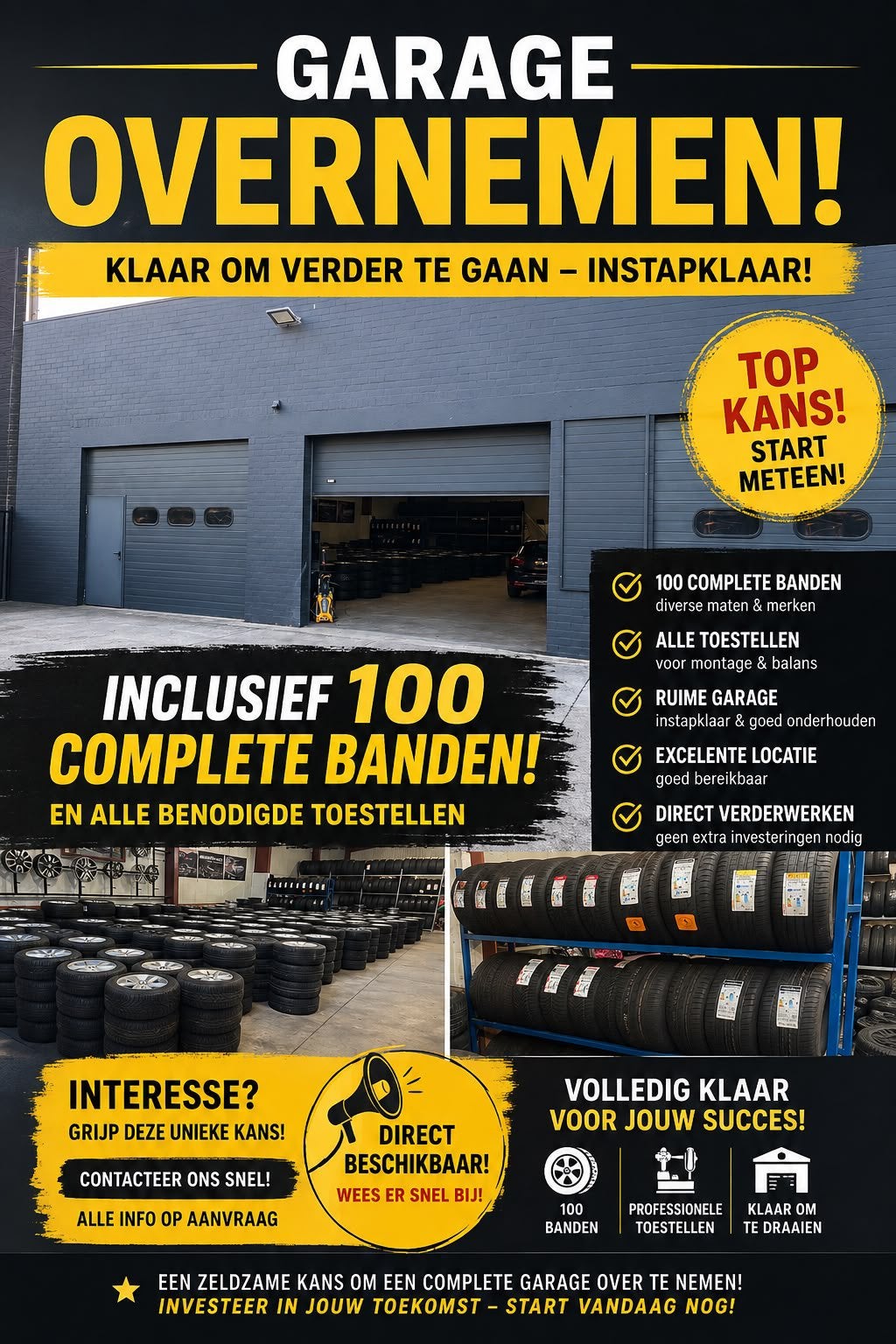Garage / Automotive zaak ter overname – 250 m² + vooraad