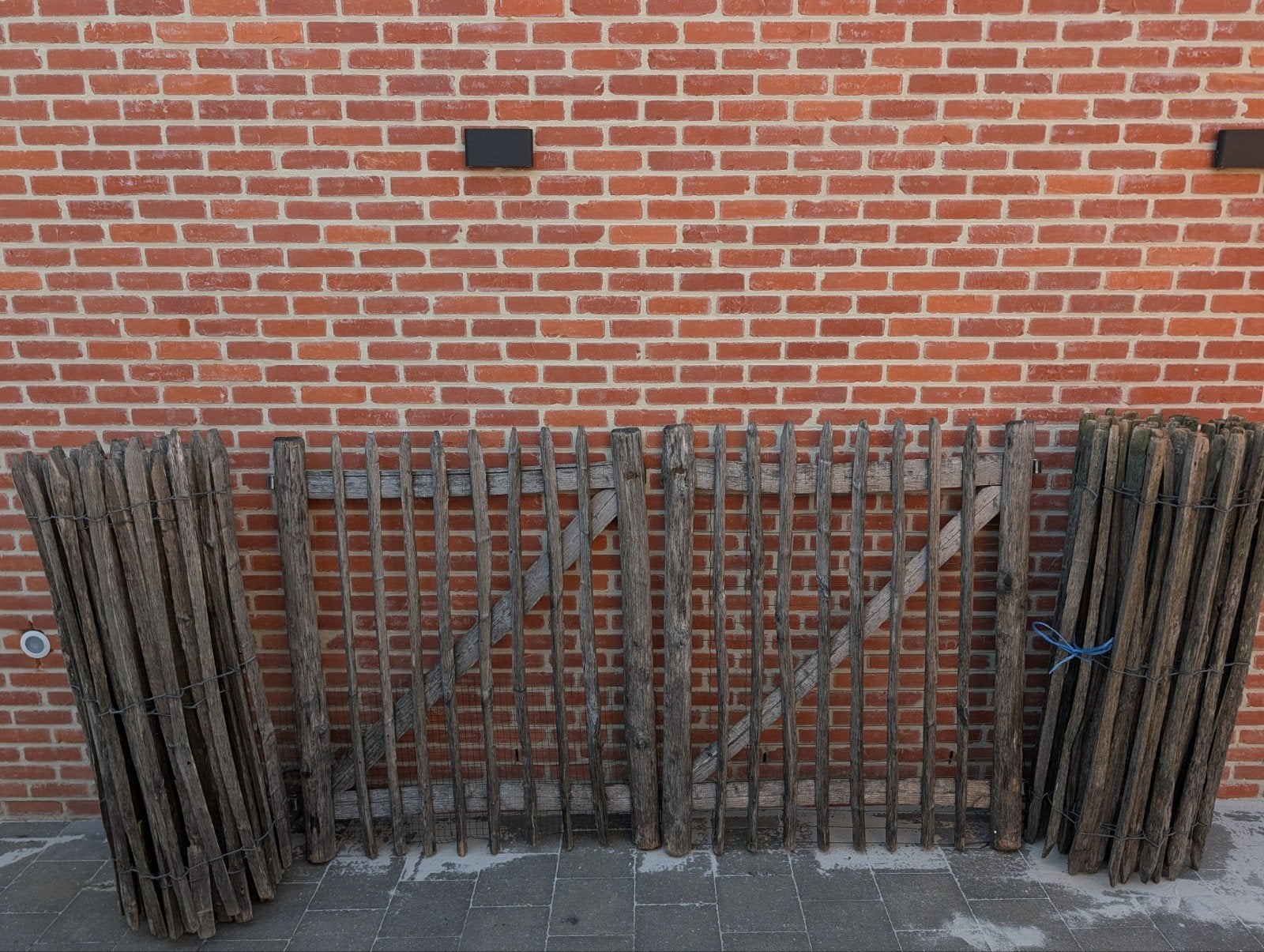 Kastanje hekwerk, Ophalen, Met poort, Gebruikt, Tuinhek
