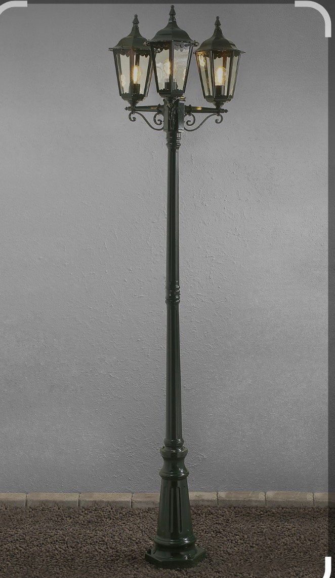 Staanlamp van het merk firenze. Met 3 lampen bovenaan., Jardin & Terrasse, Éclairage extérieur, Enlèvement, Comme neuf