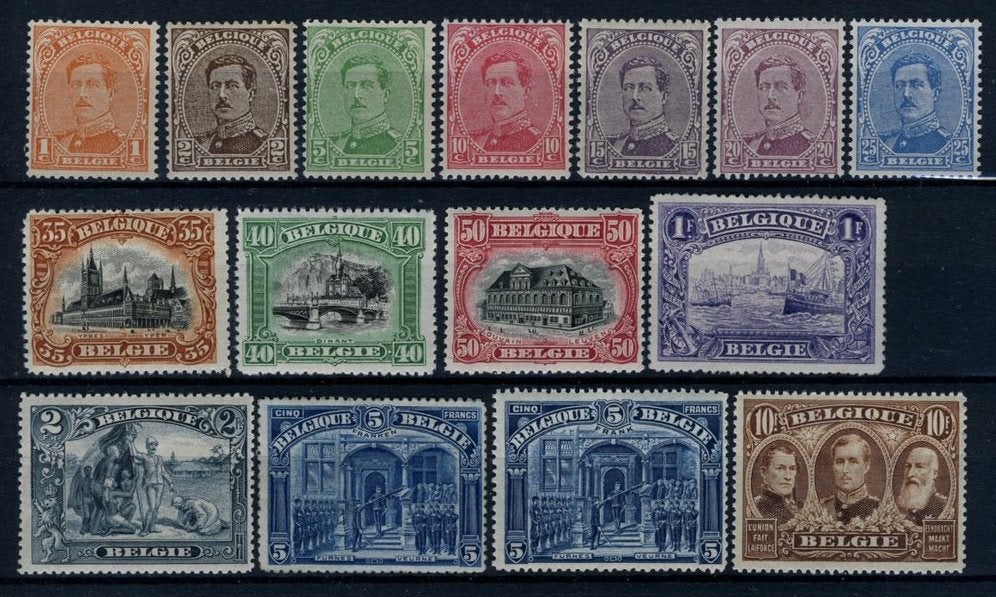 135/149 MNH 1915-1919 - S.M. le Roi Albert 1 COB 2700€, Timbres & Monnaies, Timbres | Europe | Belgique, Envoi, Non oblitéré, Neuf