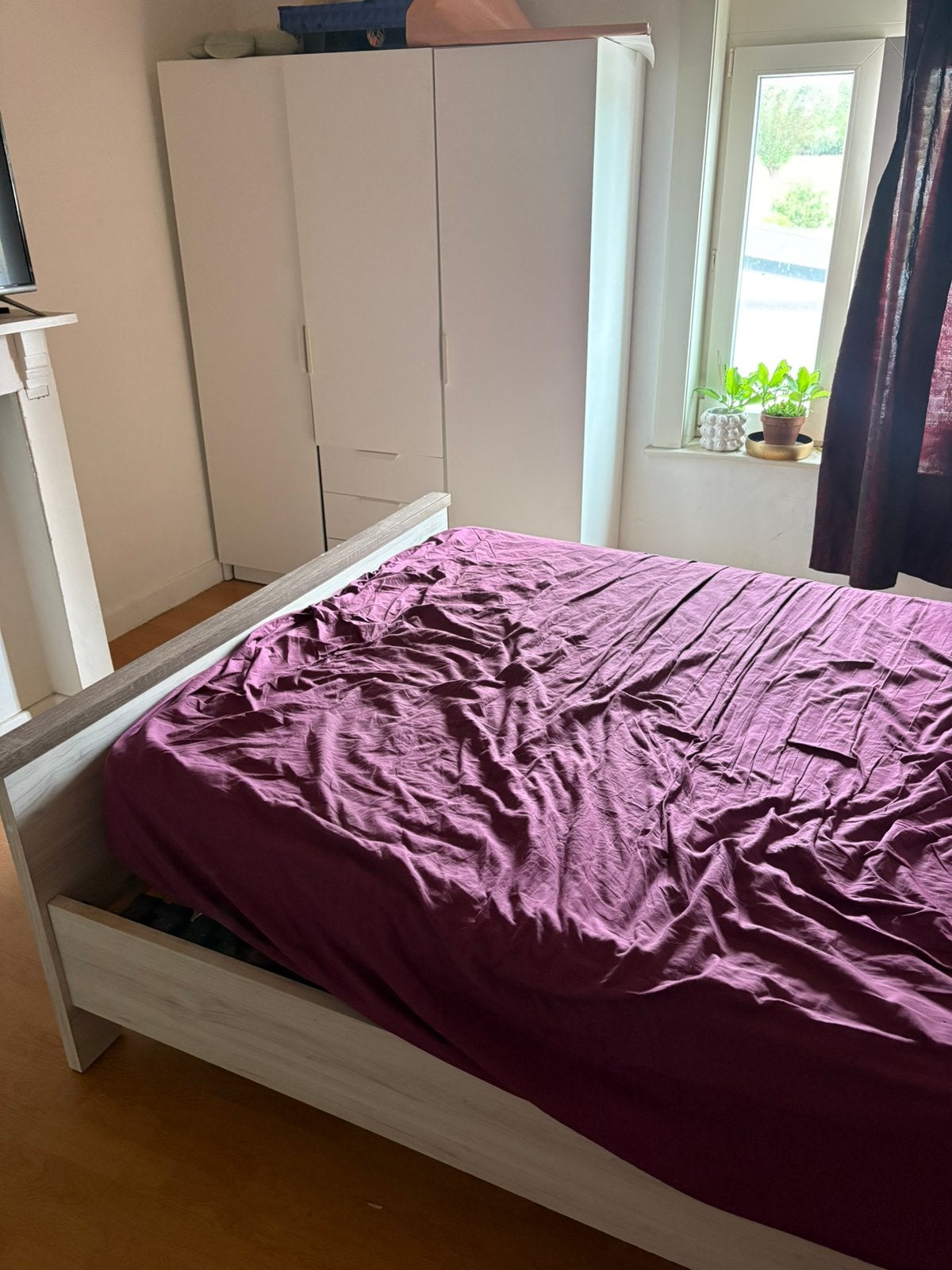 Slaapkamer bed+kast, Huis en Inrichting, Slaapkamer | Complete slaapkamers, Ophalen, Zo goed als nieuw