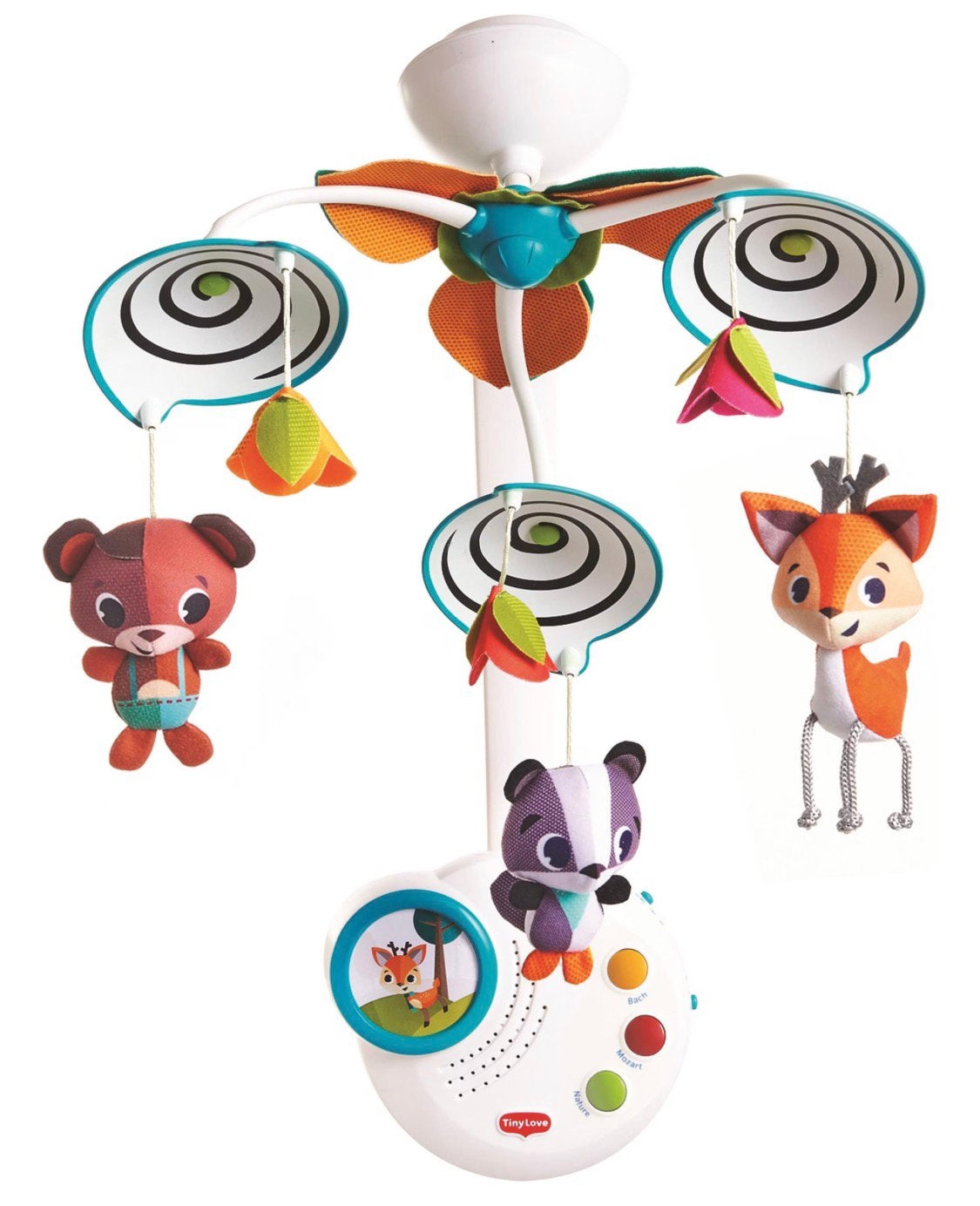 Mobile musical Tiny Love « Dans les bois » en excellent état, Enfants & Bébés, Enlèvement, Comme neuf, Lit