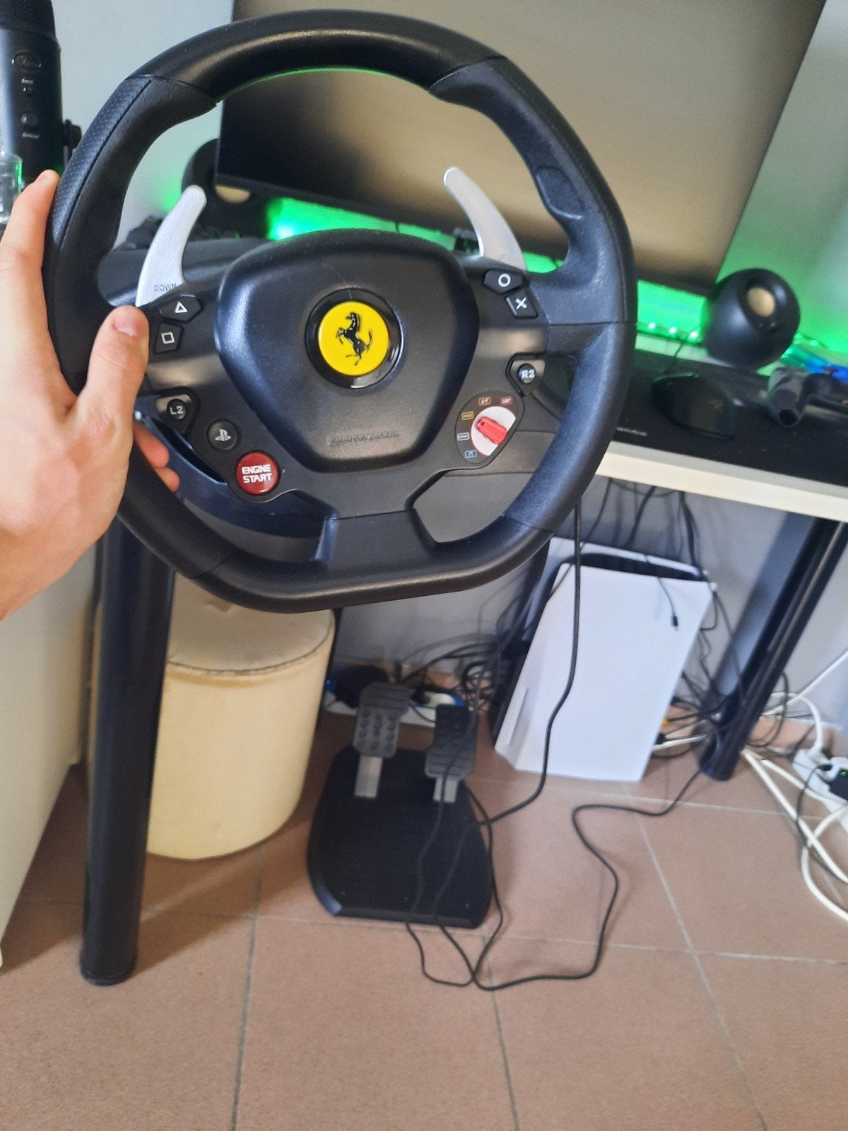 Thrustmaster T80 Ferrari 488 GTB Edition racestuur PS4 PS5 P, Ophalen of Verzenden, Zo goed als nieuw, PlayStation 4