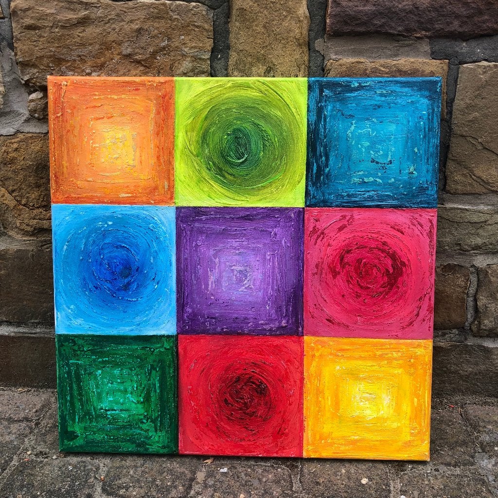 Schilderij, Antiek en Kunst, Ophalen, Acrylverf