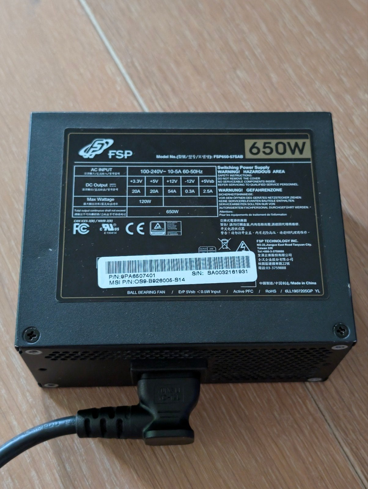 FSP650-57SAB, Computers en Software, Interne voedingen, Ophalen of Verzenden