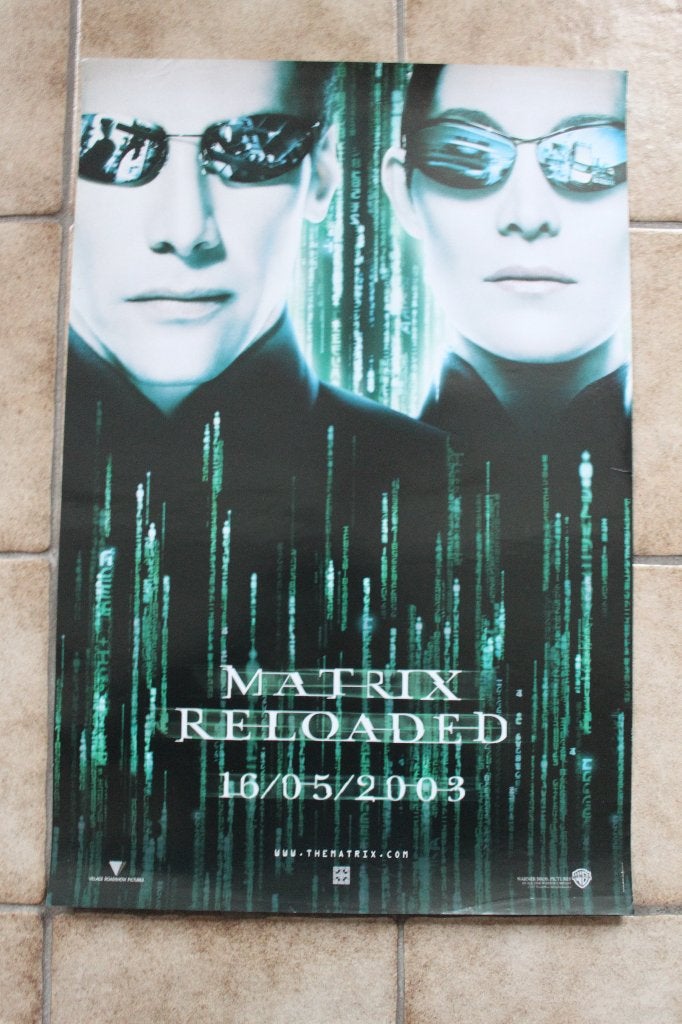 filmaffiche The Matrix reloaded 2003 filmposter, Rechthoekig Staand, Ophalen of Verzenden, Zo goed als nieuw, A1 t/m A3