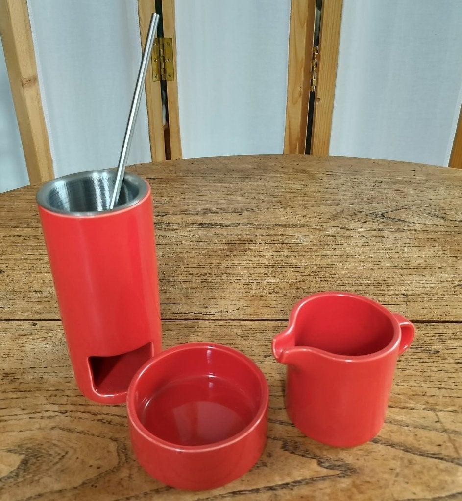 Set à fondue au chocolat au sel et au poivre, Maison & Meubles, Enlèvement ou Envoi, Comme neuf, Pierre/céramique, Autres types