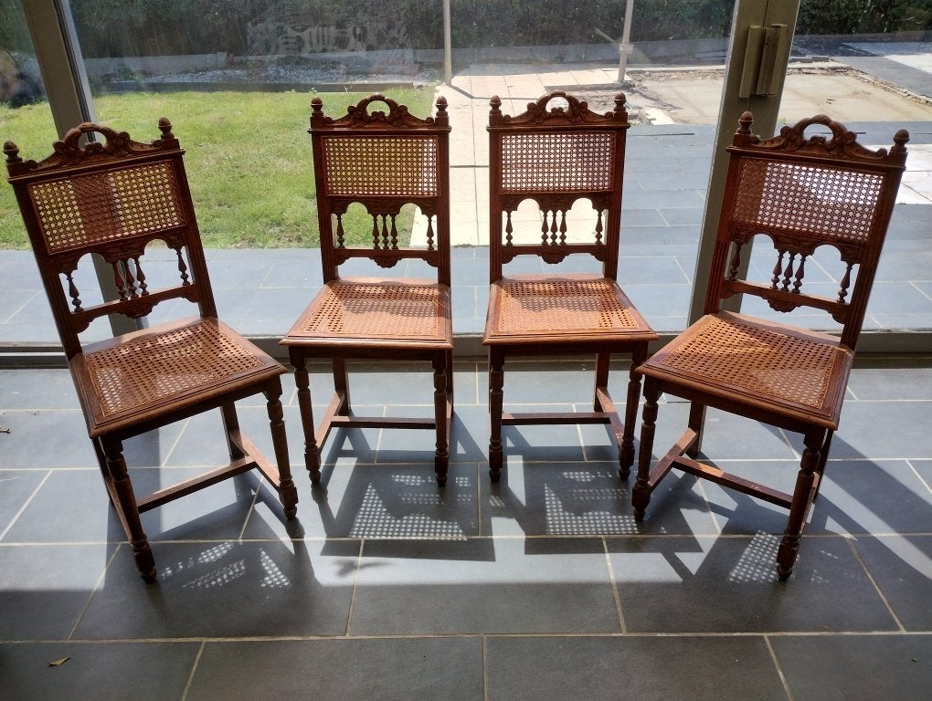 4 Stoelen, Maison & Meubles, Chaises, Enlèvement, Utilisé, Bois