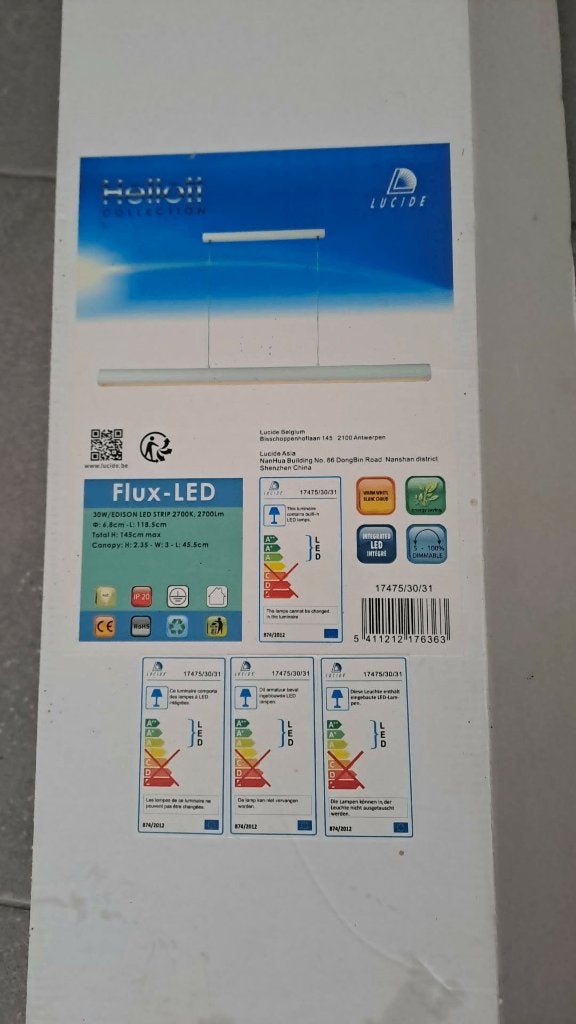 Suspension led Lucide flux led blanche, Enlèvement, Neuf