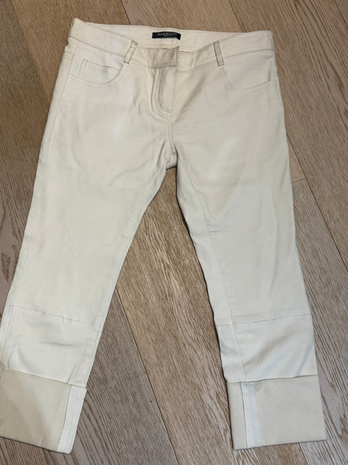 Authentique balmain peau d’agneau t36, Trois-quarts, Enlèvement ou Envoi, Taille 36 (S), Comme neuf