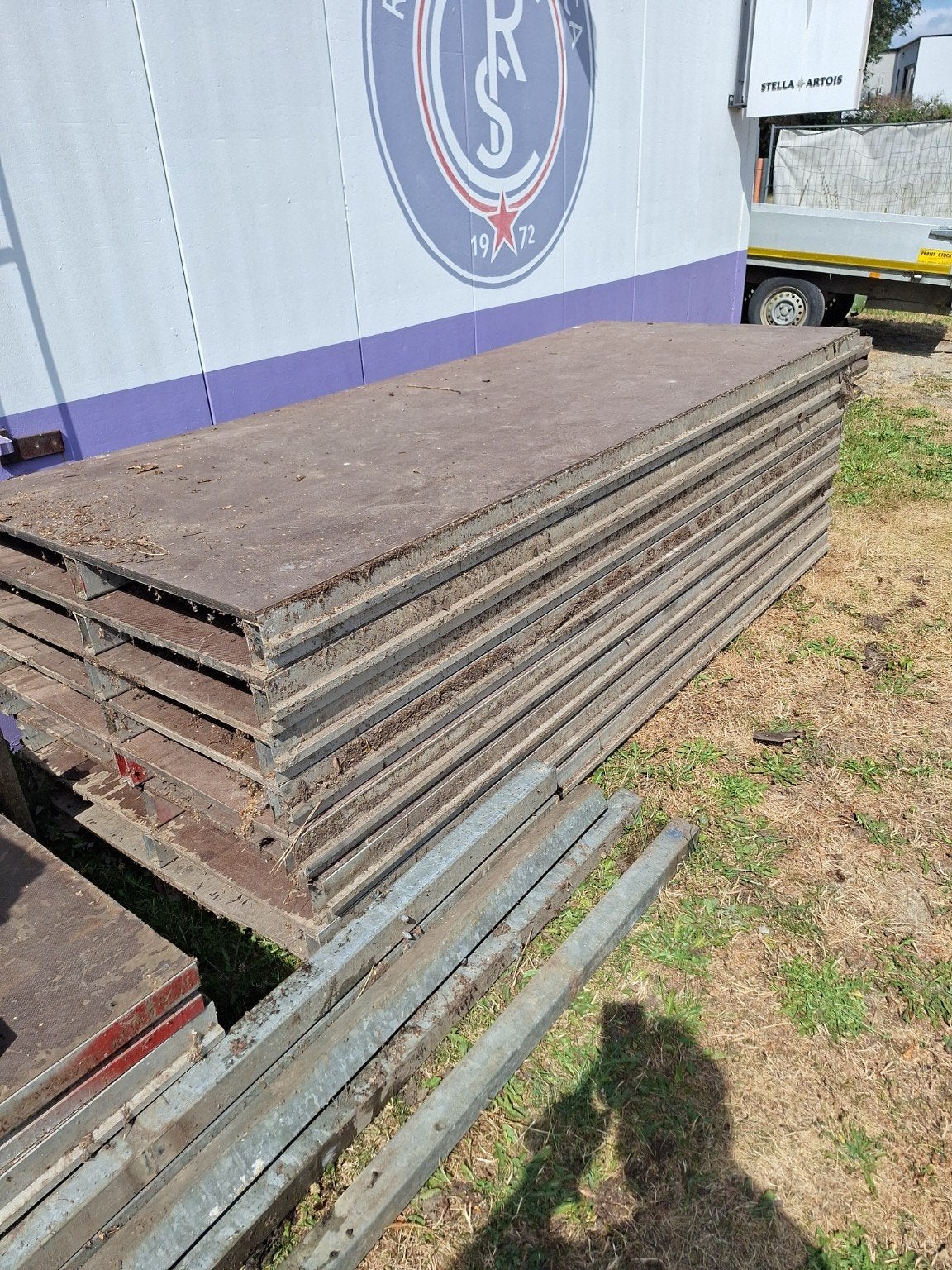 Cassettevloer aluminium en betonplex, Ophalen, Gebruikt, Overige materialen