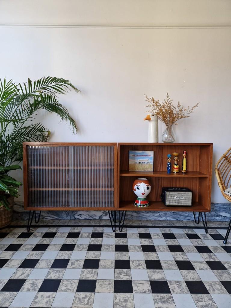Vintage midcentury kastjes | boekenkastjes | retro, Huis en Inrichting, Kasten | Overige, Ophalen, Gebruikt