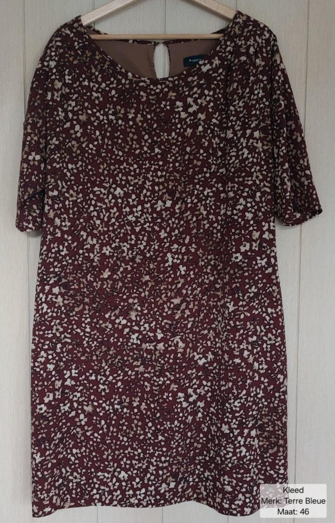 Kleed dames: Terre Bleue maat 46 (NIEUWSTAAT), Kleding | Dames, Bruin, Terre Bleue, Maat 46/48 (XL) of groter, Nieuw