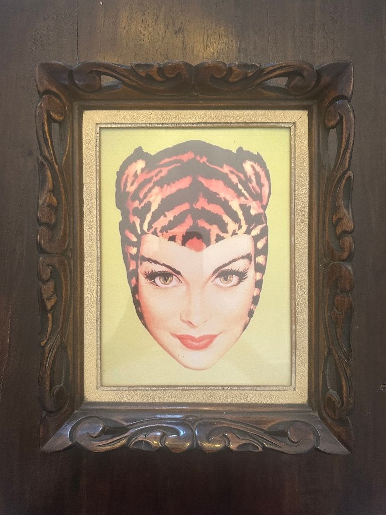 Tigra Meisje - print in kader, Antiek en Kunst, Ingelijst, Ophalen, Portret en Figuren, Overige techniek