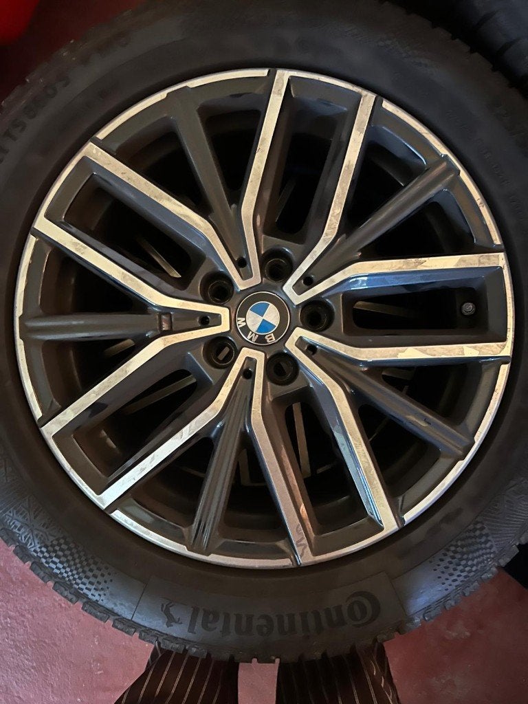 4 pneus d'hiver avec paire de roues BMW de 18 pouces, Pneus et Jantes, Pneus hiver, Véhicule de tourisme, 18 pouces