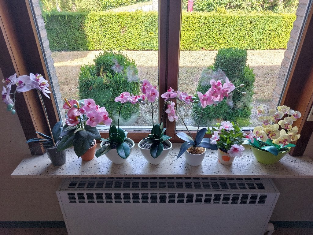Lot van 7 kunstplanten, Ophalen, Binnen, Gebruikt, Roze