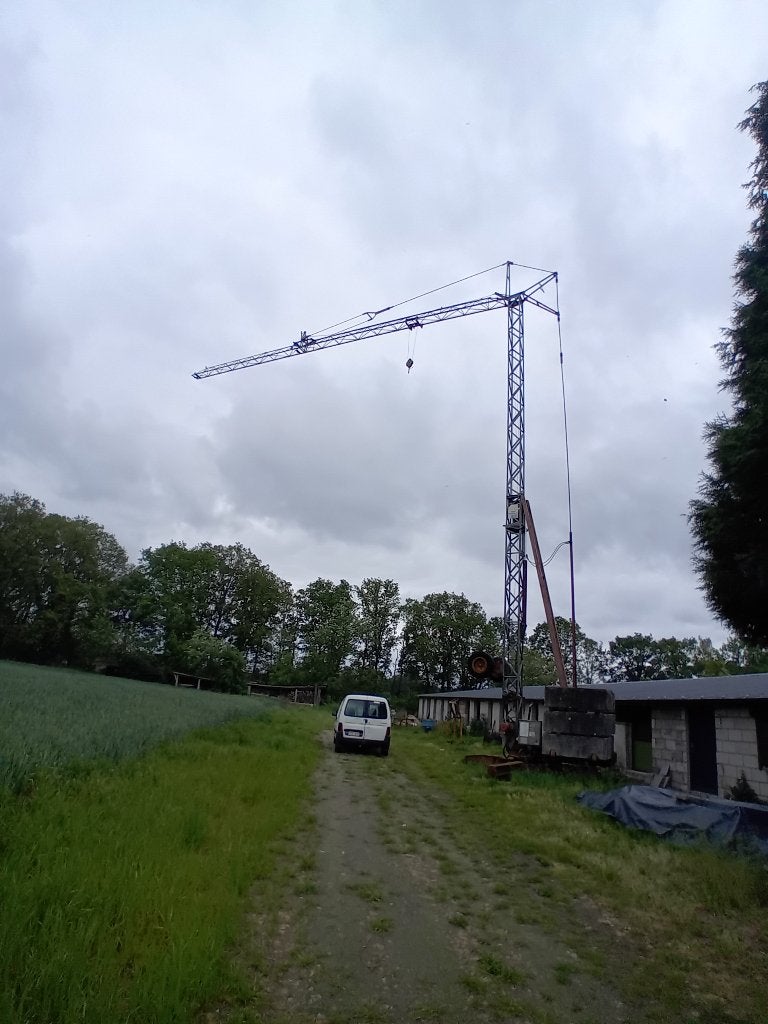 bouwkraan, Ophalen