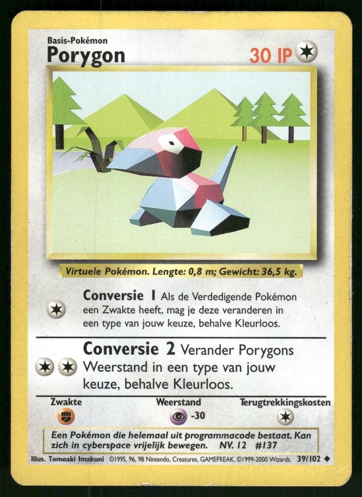 Porygon 39/102 - Base (NL) (NM), Hobby en Vrije tijd, Verzenden, Gebruikt