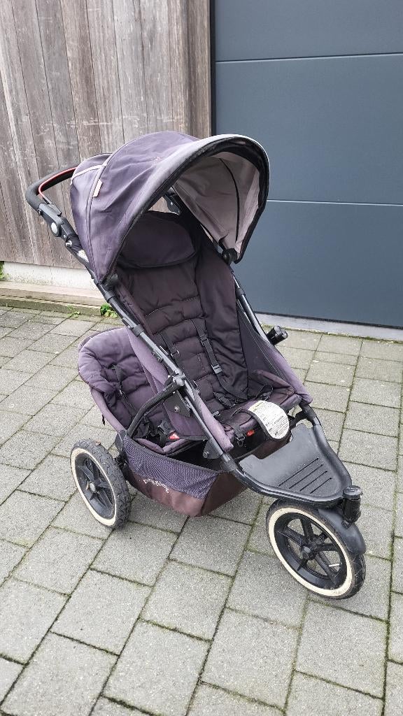 Dubbele buggy phil en teds, Ophalen, Gebruikt, Overige merken, Verstelbare rugleuning