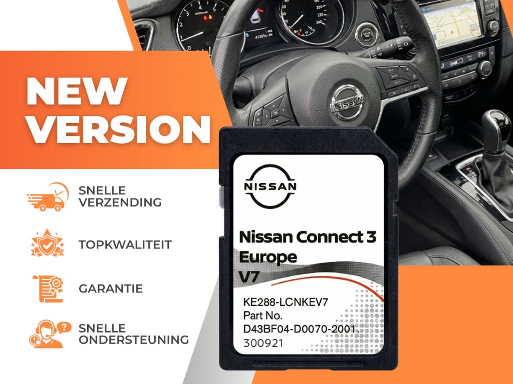 Nissan Connect 3 ✅ V7 SD-kaart Navigatie 2024-2025 EU, Verzenden, Nieuw, Landkaarten