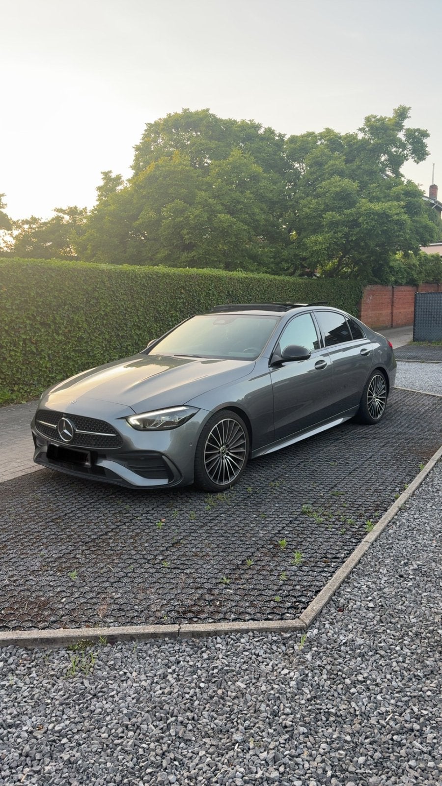 Ensemble Mercedes C180 AMG, Autos, Argent ou Gris, Achat, Entretenue par le concessionnaire, Berline