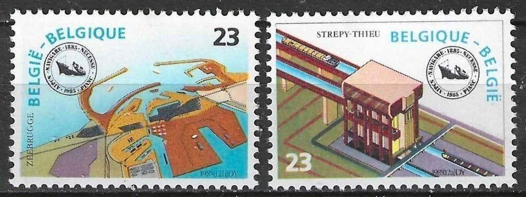 Belgie 1985 - Yvert/OBP 2177-2178 - Scheepvaartcongres (PF), Postzegels en Munten, Verzenden, Postfris, Postfris, Scheepvaart