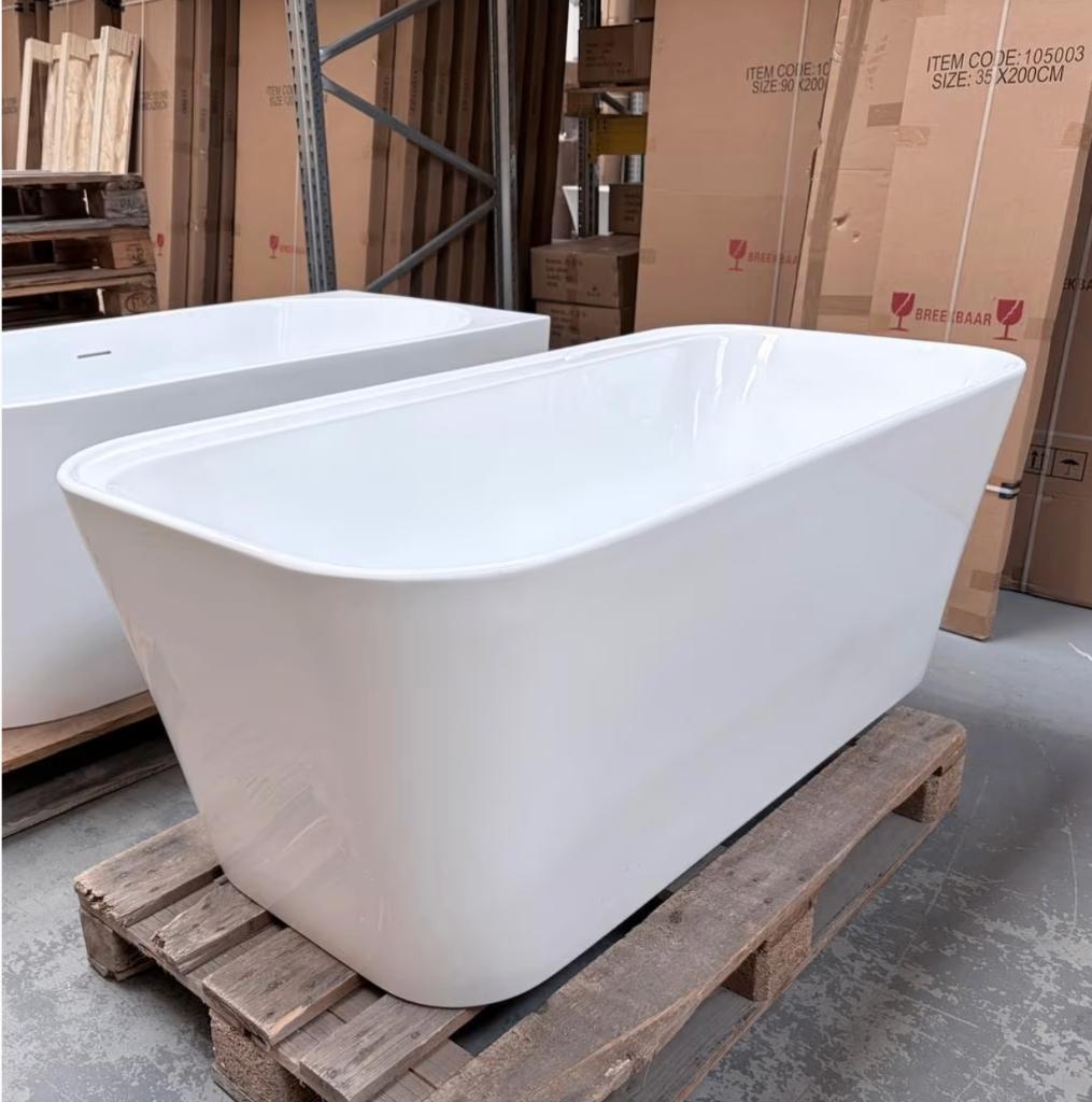 Acryl Vrijstaand Ligbad –Nieuw Luxe Bad Deal 150/78/60 nr273, Ophalen, Nieuw, Wit