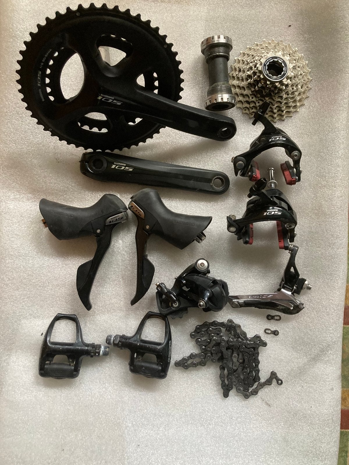 Groepset  shimano 105 racefiets, Fietsen en Brommers, Ophalen of Verzenden, Zo goed als nieuw, Racefiets, Overige typen