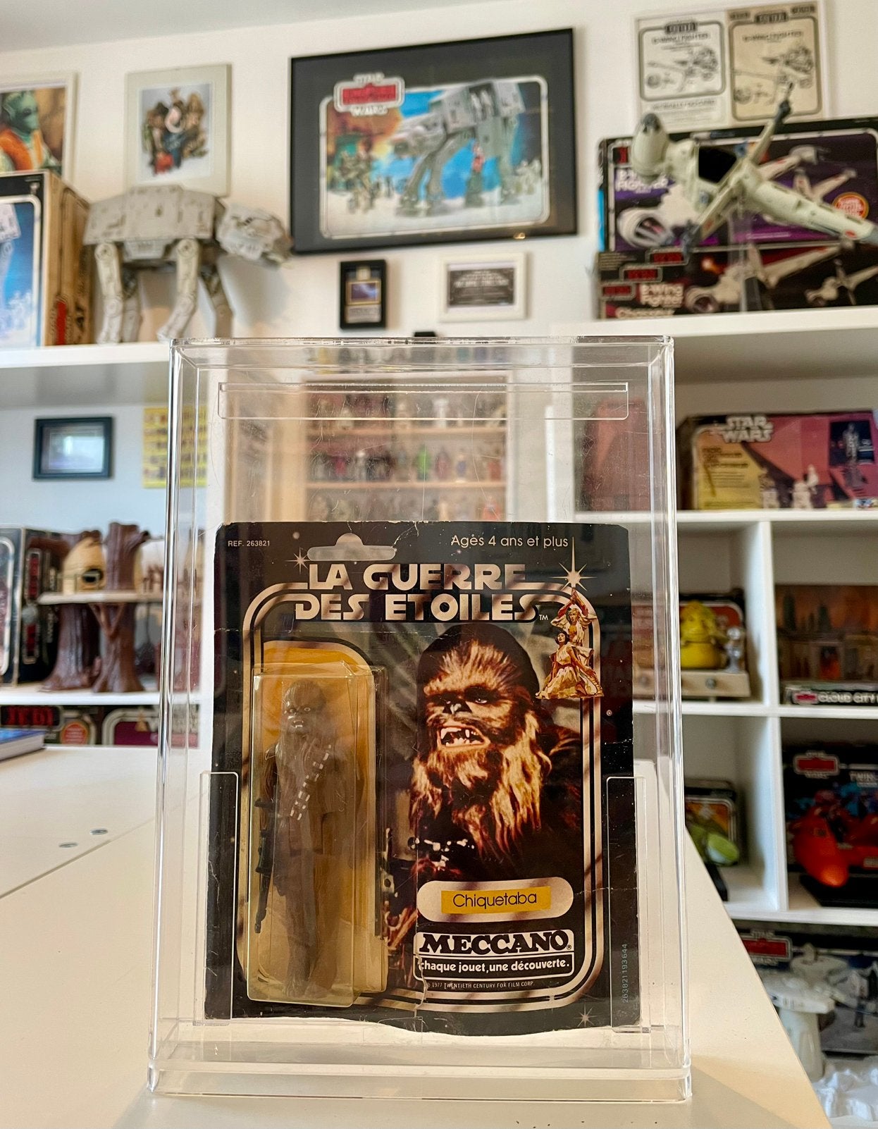 Vintage Star Wars Meccano Chewbacca-figuur chiquetaba 1977, Ophalen of Verzenden, Zo goed als nieuw, Actiefiguurtje