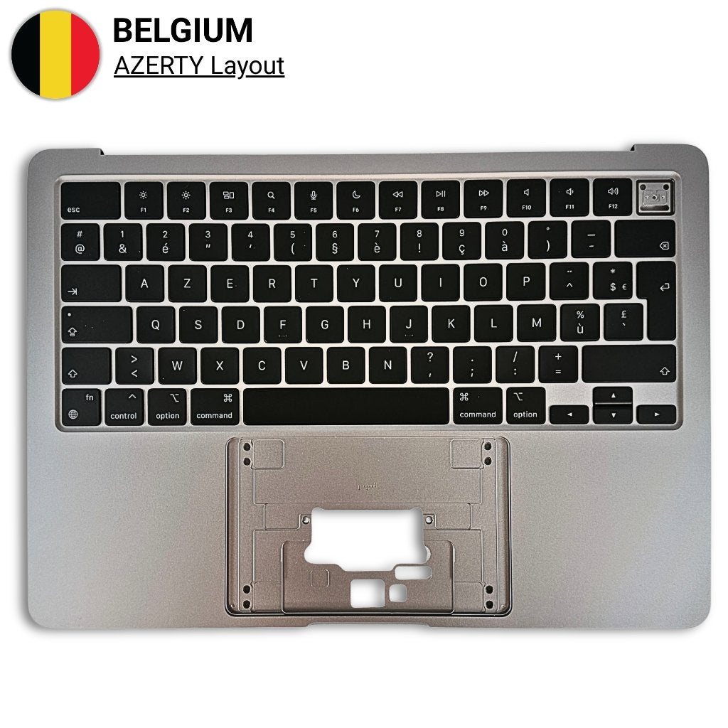 A3113 MacBook Air 13,6" (2024, M3) Top Case AZERTY BE Grijs, Ophalen of Verzenden, Azerty, Touch ID