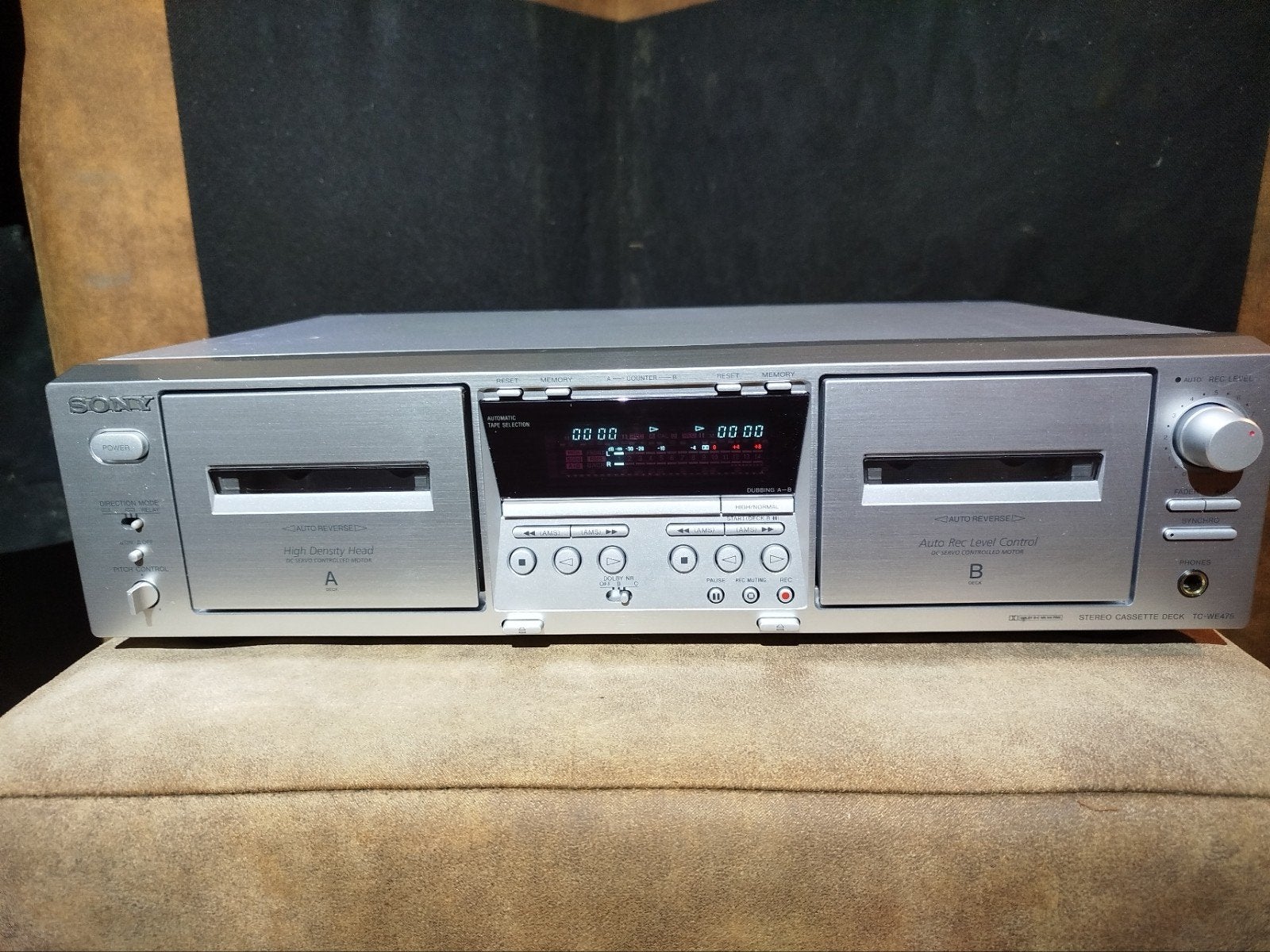 Sony TC-WE475 dubbel cassettedeck – Dolby B/C, Enlèvement ou Envoi, Double, Sony, Auto-reverse