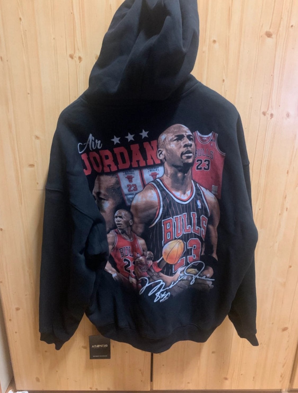 Athentiq Michael jordan Hoodie Black XL, Ophalen of Verzenden, Zo goed als nieuw, Maat 56/58 (XL)