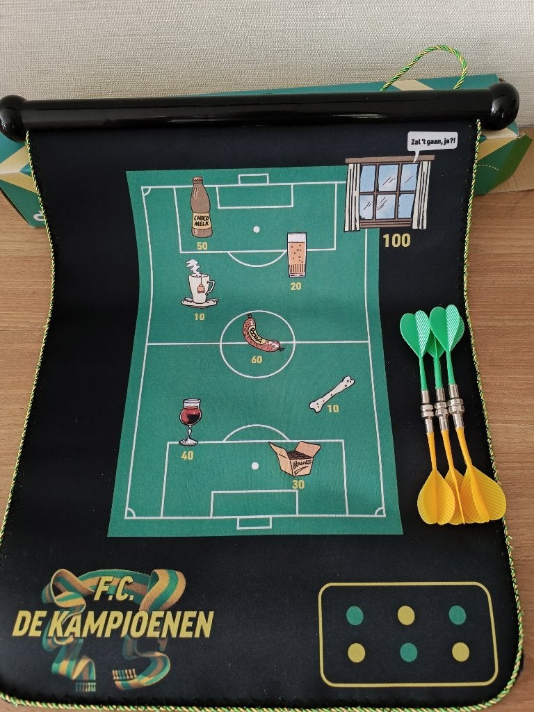 Nieuw Magnetisch DARTSBORD Fc De Kampioenen met pijlen, Ophalen of Verzenden, Nieuw, Dartbord met pijlen
